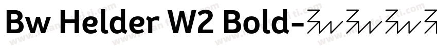Bw Helder W2 Bold字体转换
